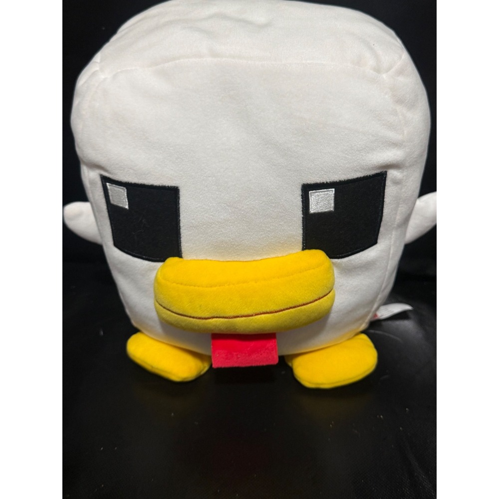 Mojang Minecraft Chicken Plush White Pixelated Blocky Stuffed Animal Toy